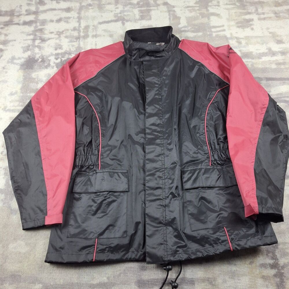 Joe Rocket RS-2 Womens Rain Suit Size 1D XL 2 Piece Motorcycle Waterproof Black